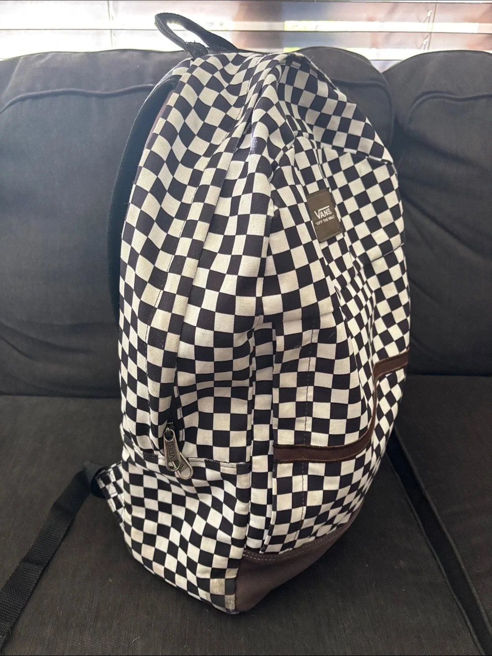 Vans Black & White Checkerboard Canvas Backpack